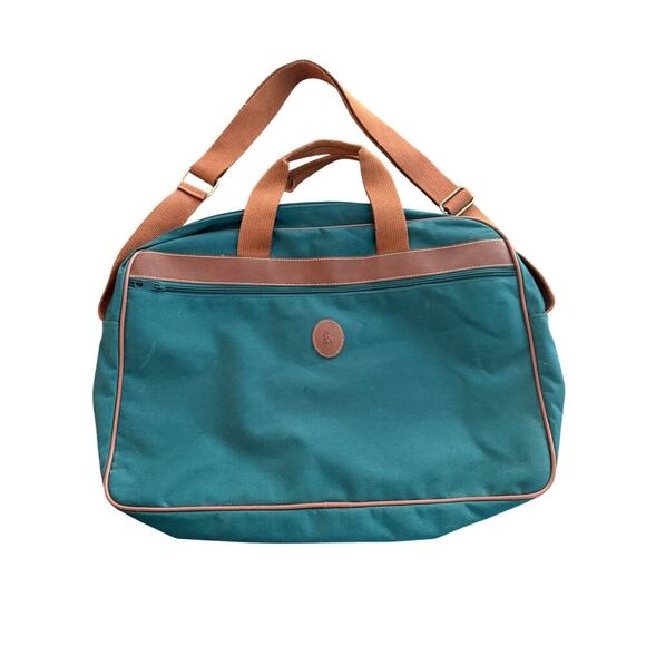 Polo by Ralph Lauren Other - VTG Polo Ralph Lauren Shoulder Laptop Messenger Bag Green Brown Travel